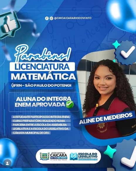 PARABÉNS ALINE ✅
