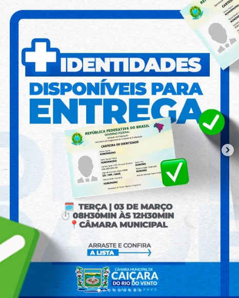 IDENTIDADES DISPONÍVEIS ✅