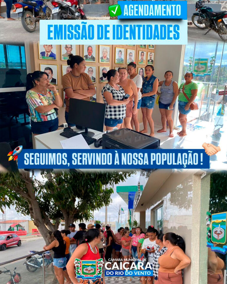 Agendamento para emissão de identidades!