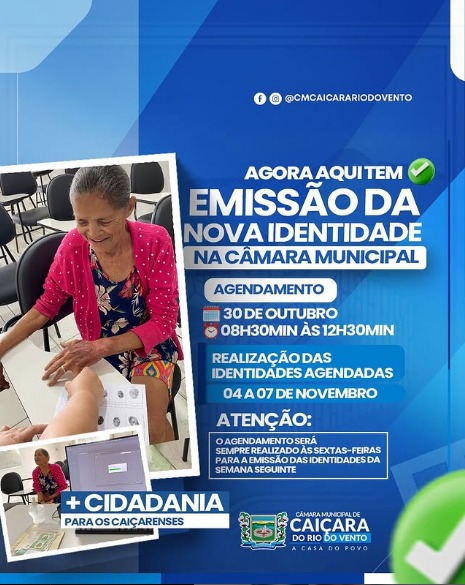 AGORA AQUI TEM EMISSÃO DE IDENTIDADE ✅