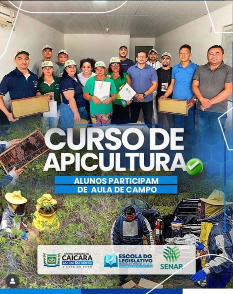 Registros de mais uma aula do Curso de Apicultura, dessa vez, aula prática em campo.
