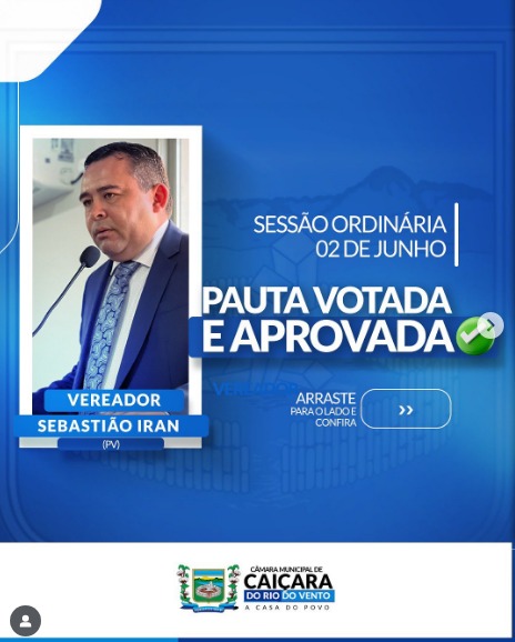 SESSÃO ORDINÁRIA | PAUTA APROVADA