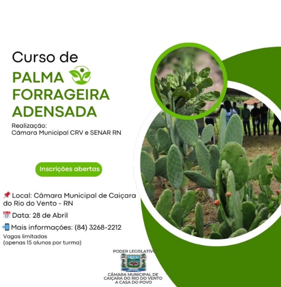 Curso gratuito de Palma Forrageira Adensada, em parceria com o SENAR RN